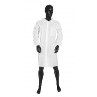 Ultra Health Lab Coat White Polypropylene with Stud Seal 50pcs