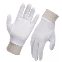 Cotton interlock glove with knit cuff.