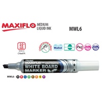 Maxiflow White Board Marker 3-7mm Chisel Point MWL6 Range (Dozen)