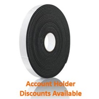 48mm x 3mm x 25mtr Black Medium/Firm PE Foam Tape