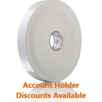 10mm White Firm PE Foam Tape 3mm “Linerless” 20mtr