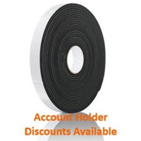 9mm Thick x 24mm x 7mtr Nitrile Rubber Foam Tape