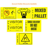 Visitor Labels. 2/sheet. Fluoro Yellow.