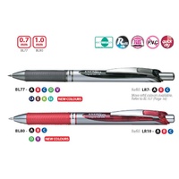 EnerGel Retractable Gel Pen BL77 (0.7mm) & BL80 (1.0mm) Range (Dozen)