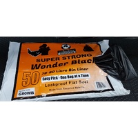 80Ltr 42um Recycled Superstrong Black Liner 200pcs (BLMG80WB)