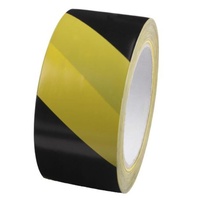 75mm x 100mtr Black /Yellow Barrier Tape Range (Non Adhesive)