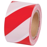 75mm x 100mtr Red/White Barrier Tape Range (Non Adhesive)