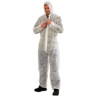 ECO PP Disposable Coveralls, White - Large