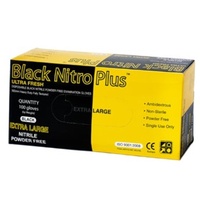 Black Nitrile Plus - Powder Free - Medium