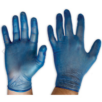 Pro Blue Vinyl Gloves Powder Free - Large