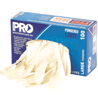 LARGE Pro Disposable Latex Powdered Gloves