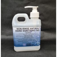 Non Rinse Anti-Bac Hand Sanitiser Gel 1Litre with pump.