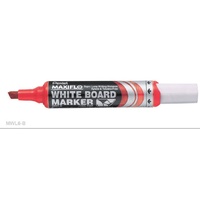 Maxiflow White Board Marker 3-7mm Chisel Point (MWL6-B) Red