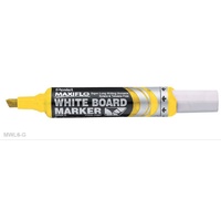 Maxiflow White Board Marker 3-7mm Chisel Point (MWL6-G) Yellow