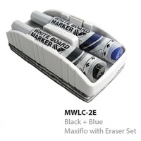Black + Blue Maxiflo with Eraser Set