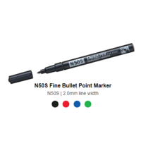 Pentel Permanent Marker Aluminium Barrel Fine Point  N50S Range