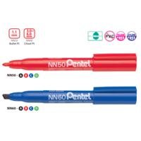 Pentel Permanent Marker Green Range  NN50 (Bullet)/NN60(Chisel) 