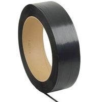 Black PET Strap 15mm x 0.7mm x 1,460mtr Smooth Aussie Made Strap (Break Strength 440kgs)