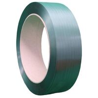 12.5mm x 0.60mm x 2,500mtr Embossed Green PET Strap Break Load 320kgs