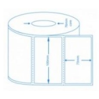 Direct Thermal 73mm x 100mm Perforated - 76mm Core (2,000pcs Roll/4 Rolls Carton)