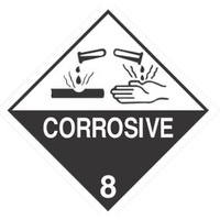 "Corrosive 8" PVC/Ripper Label 100mm x 96mm x 50mtr (500pcs)