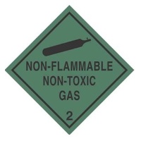 "Non Flammable Non Toxic Gas 2" PVC/Ripper Label 100mm x 96mm x 50mtr (500pcs)
