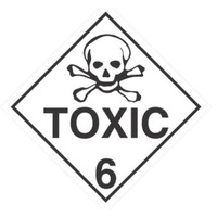 "Toxic 6" PVC/Ripper Label 100mm x 96mm x 50mtr (500pcs)