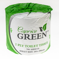 Caprice Green Toilet Paper Roll Range  [Size: 2 Ply 700 Sheet 48 Rolls]