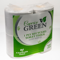 Caprice Green Toilet Paper Roll Range  [Size: 1 Ply x 850 Sheet 48 Rolls]